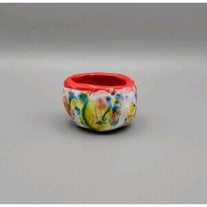 Handmade Pottery Trinket Dish Small Bowl Succulent Pot 1.75 Inches Tall